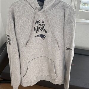 Nike Gray Change Maker Men's Hoodie New England patriots nfl